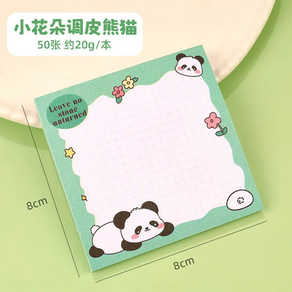 200sheets Panda Memo Pads Cute Animal Note Pads No Adhesive for Students Aesthetic Office School Supplies Bulk Notebook Labels