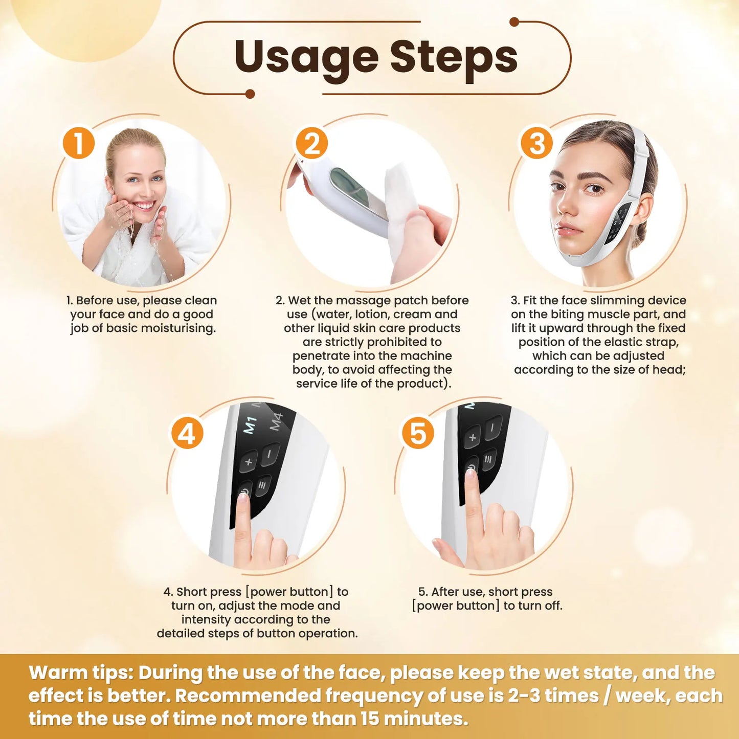 V Shaped Face Beauty Device Firming Facial Lifting Massager Double Chin Removal V-Face Line Lift Belt Facial Beauty Instrument