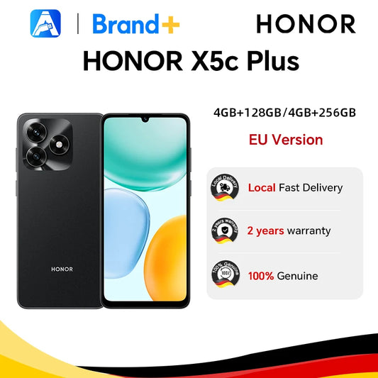 HONOR X5c Plus 4G,EU Version,4G Smartphone, 50MP Main Camera,5260 mAh Battery, MTK Octa-core CPU,6.74-inch LCD Screen