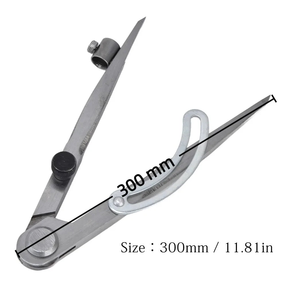 12 Inch / 8 Inch Wing Divider Compass Lockable Wing Design Carbon Steel Geometry Drafting Compass With Pencil Holder