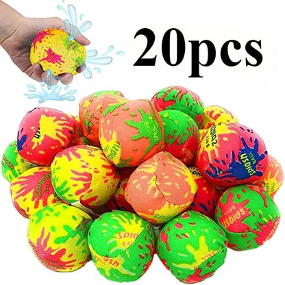 20pcs Dog Toys, Swimming Pool Splash Balls, Reusable Water Cloth Balls, Absorbent Bubble Balls, Summer Beach Parties
