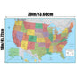 Canvas US American Administrative Map Unframed In English Prints Art Pictures Decoration Office Wall Decor Map School Supplies