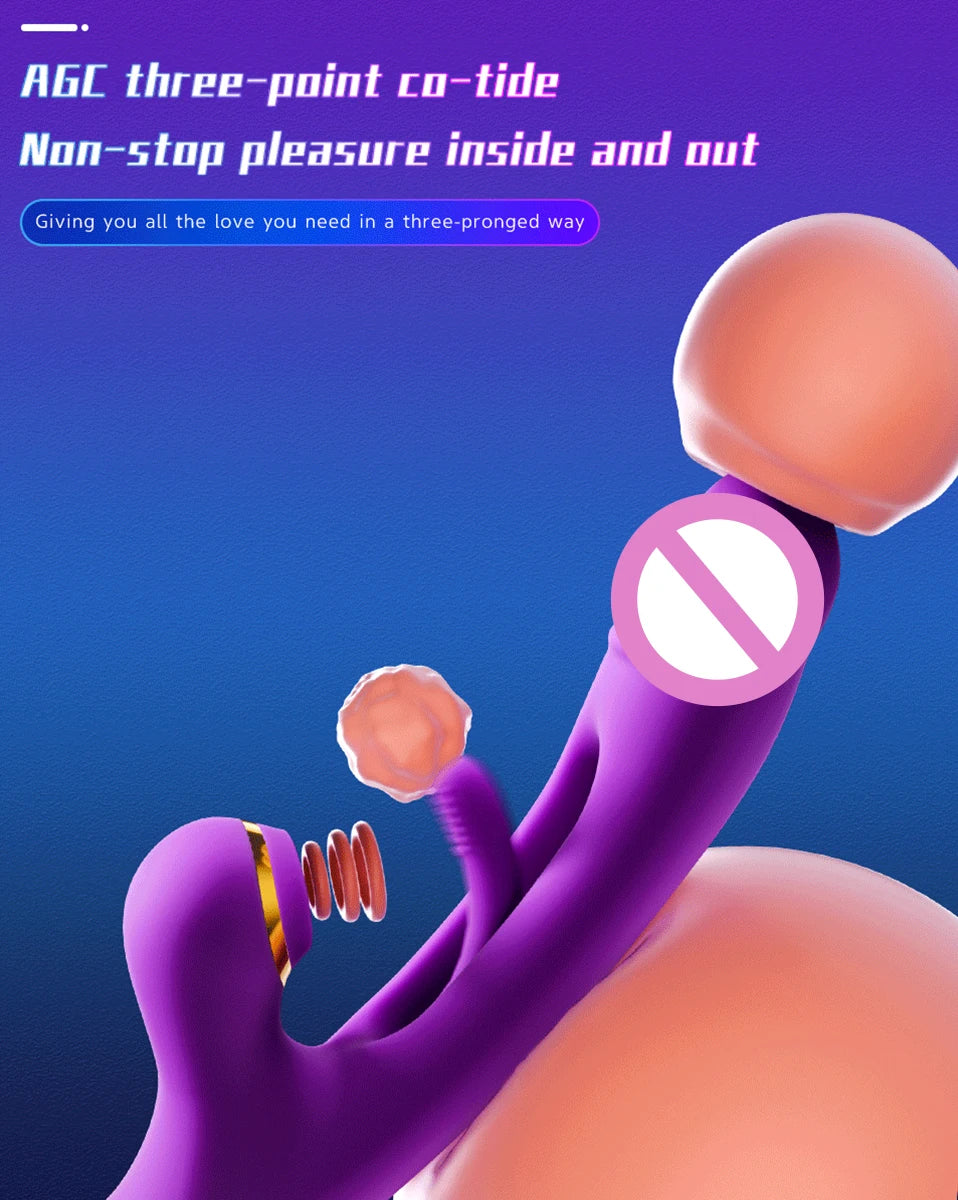 Flapping G Spot Vibrator Dildo Rabbit Adult Toy Vibration Silicone Waterproof Personal Vibrator Clitoral Nipple Anal Stimulation