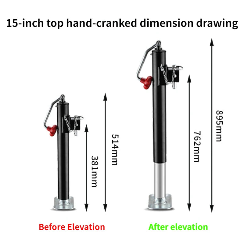 5000lbs 10inch Top Swivel Weld-on Trailer Jack Camper RV Parts Caravan Accessories Stands Support Legs Corner Steady Boat Jack