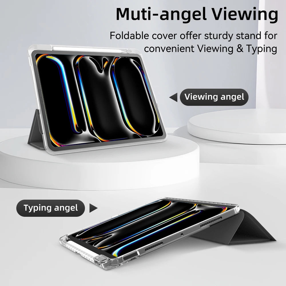 For 2024 iPad Air 6 Case iPad Air 5  6 11 iPad Pro 11 12.9 13 10 Gen 10.2 9th 8th 7th 9.7 6th 5th Mini 7 6 Case With Pen Holder