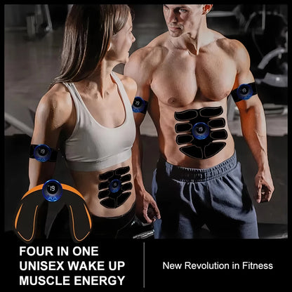 USB Charging EMS Abdominal Muscle Stimulator for Men Fitness ABS Arm Training Patches Home Muscle Exercise Equipment