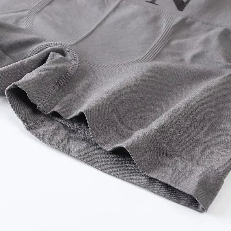 5 Pcs Thin Style Men's High Elastic Plain Color Comfortable Boxer Briefs Panties Breathable Pantyhose