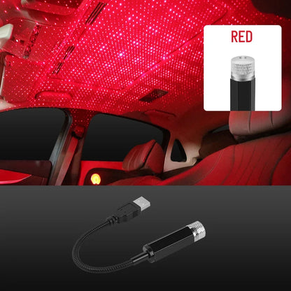 LED Starry Sky Projector Night Light Romantic USB Night Light Adjustable USB Car Lights Auto Roof Ceiling Lamp Bedroom Light