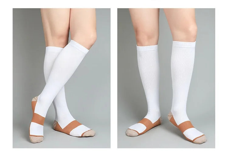Compression Socks Women Men Anti Fatigue Pain Relief Graduated Unisex Stockings Knee Fit For Golf Rugby Running Hiking Sports