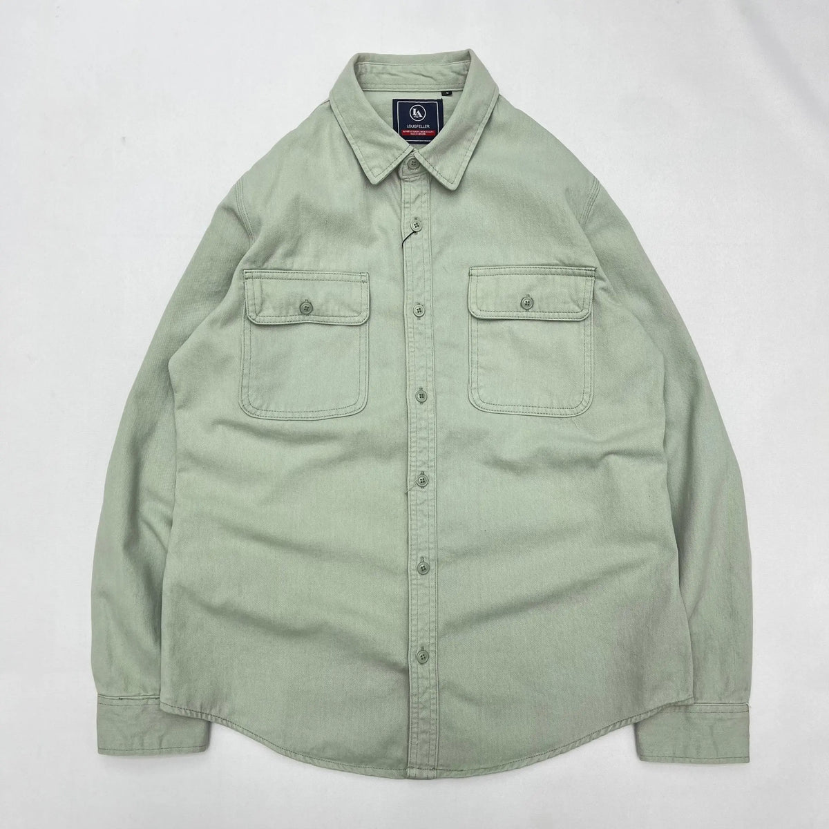 Autumn New Japanese Retro Heavyweight Twill Long-Sleeve Turn-down Collar 100% Cotton Shirt Men's Fashion Washed Casual Blouses