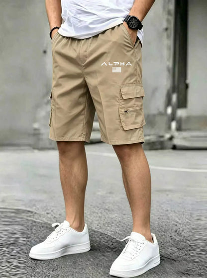 American Flag Printed Cargo Shorts Independence Day Eagle Shorts Summer Cargo Work Camping Multi-pocket Short Pants Streetwear