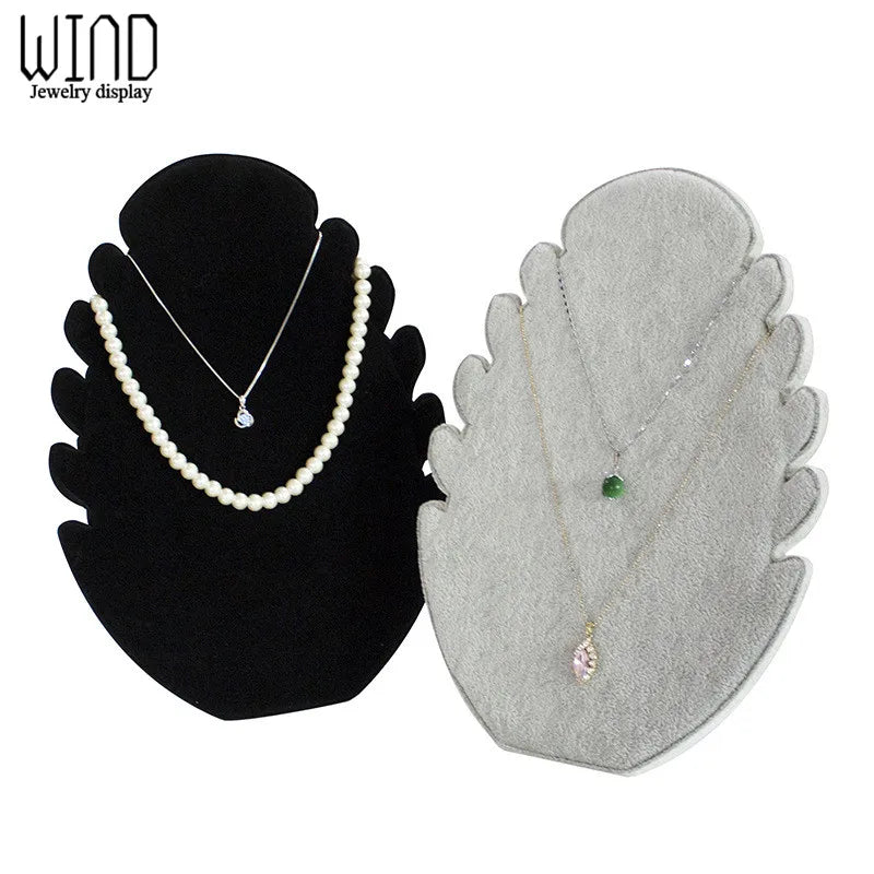 High-grade Velvet Necklace Display Stand Jewelry Showing Board Pendant Organizer for Jewellry Store Display Stand