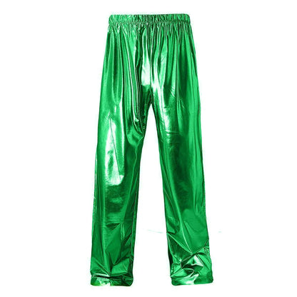 2026 Men's Blue Shiny Trousers, Fashion Casual Pants, Gold Red Green Silver Available, Size S,M,L,XL,XXL,3XL