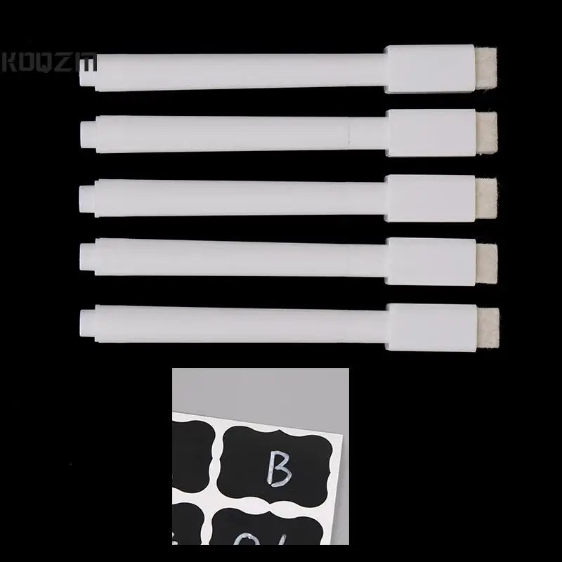 5Pcs  Erasable White Liquid Chalk Pen/Marker For Glass Windows Chalkboard
