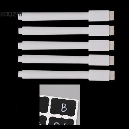 5Pcs  Erasable White Liquid Chalk Pen/Marker For Glass Windows Chalkboard