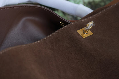 Large Capacity Autumn Winter Suede Leather Tote Bag Frosted Cowhide High-Grade Shoulder Bag for Women