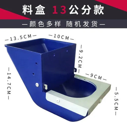 5PCS rabbit food box increases rabbit food box, rabbit cage box, three-and-three-sided anti-scraping plastic trough for breeding