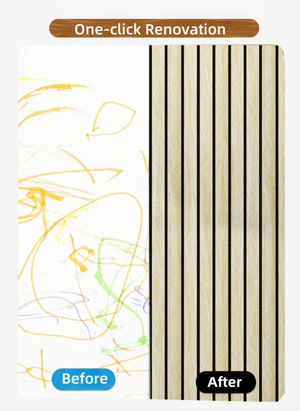 Thick Wood Grain Self-adhesive Wall Sticker Waterproof for Home Decortion Peel and Stick Foam Wallpaper Bedroom Living Room
