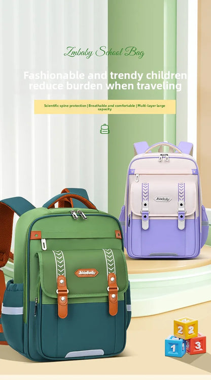 New Primary School Students' Backpacks for Boys and Girls Suitable for Grades 1-6 - 9 Large Capacity Children's School Bags