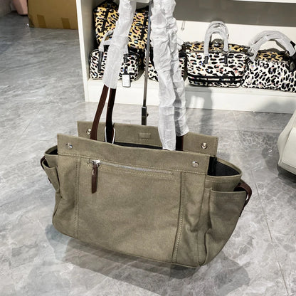 Classic Canvas Tote Bags For Women Luxury Designer Handbag Purse 2026 New In Multiple pockets Top Handle Underarm Cloth Shoulder