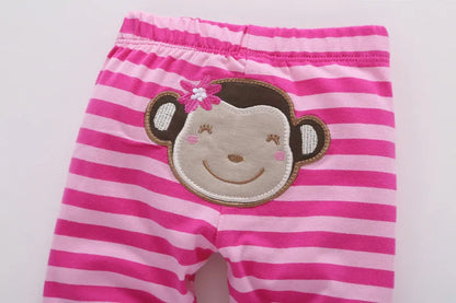 Lovely Baby Boy bodysuits 3Pcs/sets Long Sleeved Clothes PP Pant Cotton Infant Sporty Girl Short Sleeved Bodysuits
