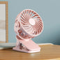 Mini Clip Fan 720°Rotation Built-in Night Lamp USB Rechargeable Powerful Airflow Portable Cooling Fan For Travel Camping Outdoor