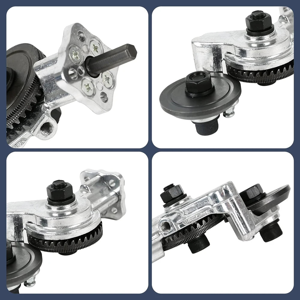 Electric Drill Plate Cutter Attachment Double Headed Free Cutting Tools Iron Metal Sheet Cutter Plate Punch Scissors