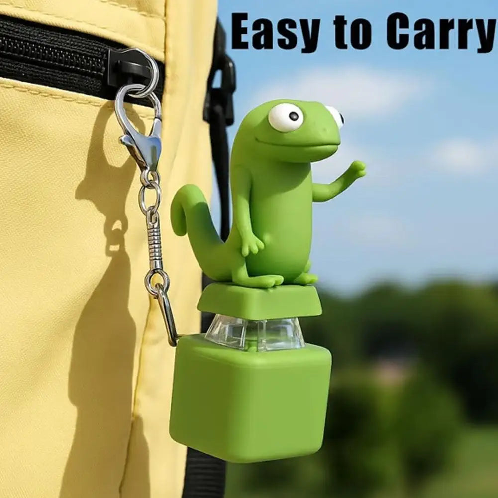 Luminous Sound Lizard Snake Rechargeable Decompression Button Emits Luminous Snake Keychain Press Decompression Sound Pendant