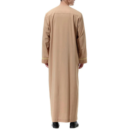 Middle East Ethnic Muslim Islamic Clothing Men Jubba Thobe African Dashik Ramadan Eid Abaya Arabic Kaftan Saudi Kimono Robe Gown