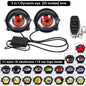 LED Car Dynamic Devil Eye Large Light 3-inch 33 Mode Car Light Remote Modification Eagle Eye 3D Lens Dynamic Pupils Headlight