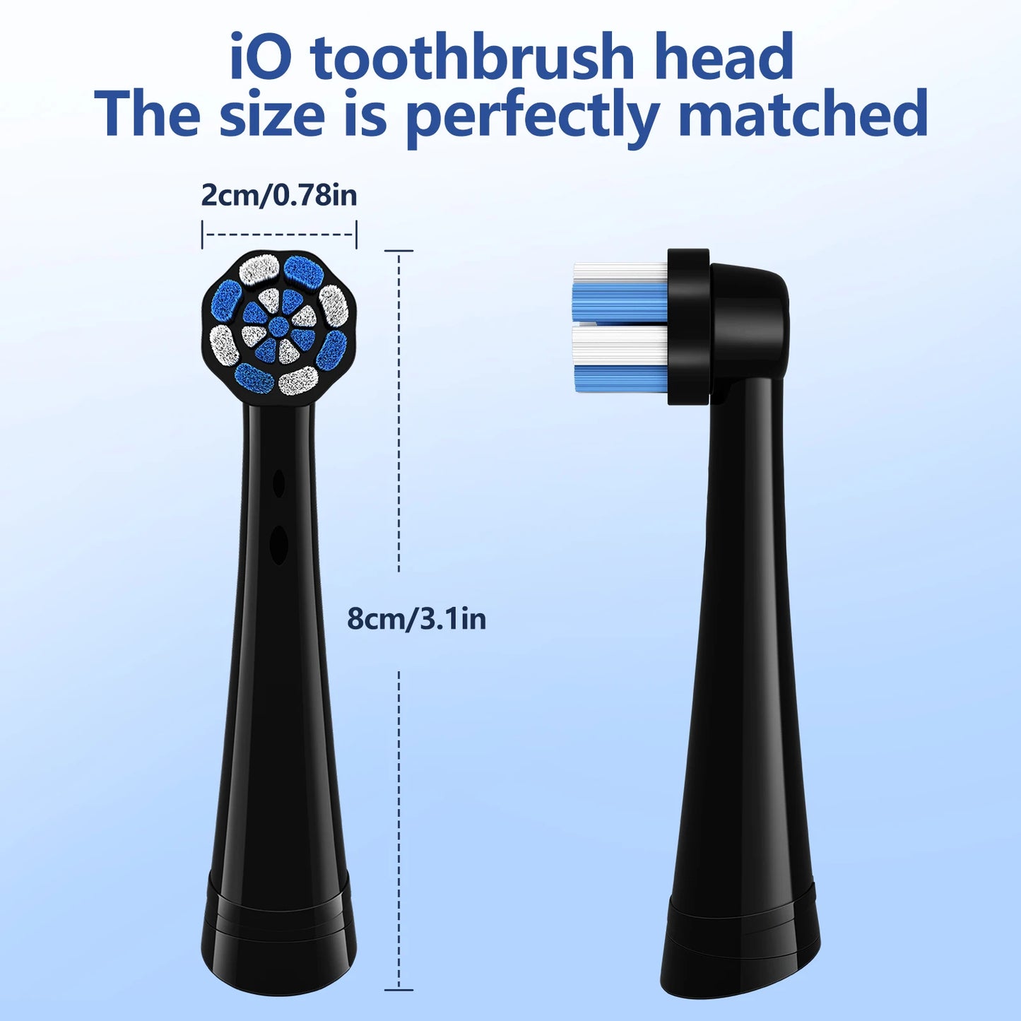 New 4/8PC Professional Toothbrush Replacement Heads, Compatible with Oral-B IO Series, Cost-Effective Pack.