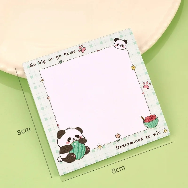 200sheets Panda Memo Pads Cute Animal Note Pads No Adhesive for Students Aesthetic Office School Supplies Bulk Notebook Labels