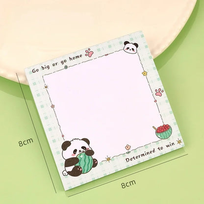 200sheets Panda Memo Pads Cute Animal Note Pads No Adhesive for Students Aesthetic Office School Supplies Bulk Notebook Labels