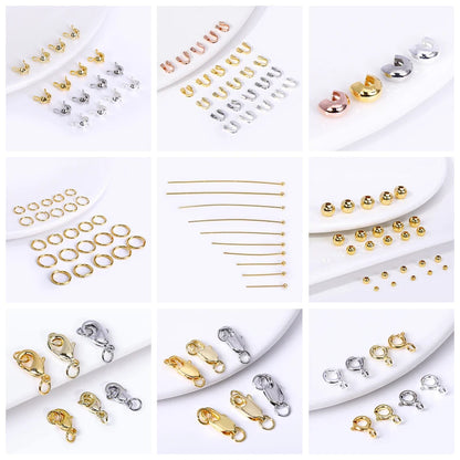 Jewelry Making Beads,18K Gold Plated Wave Thin Spacer Beads,Brass Round Thin Beads DIY Bracelet Necklace Making Accessories