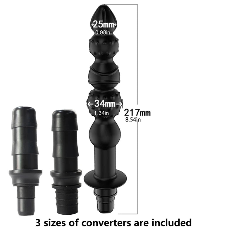 1pc Black Silicone Massage Head, Fascia Gun Massage Head, With Multiple Uses, Including Three Interfaces, Used For Fascia Gun