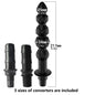 1pc Black Silicone Massage Head, Fascia Gun Massage Head, With Multiple Uses, Including Three Interfaces, Used For Fascia Gun