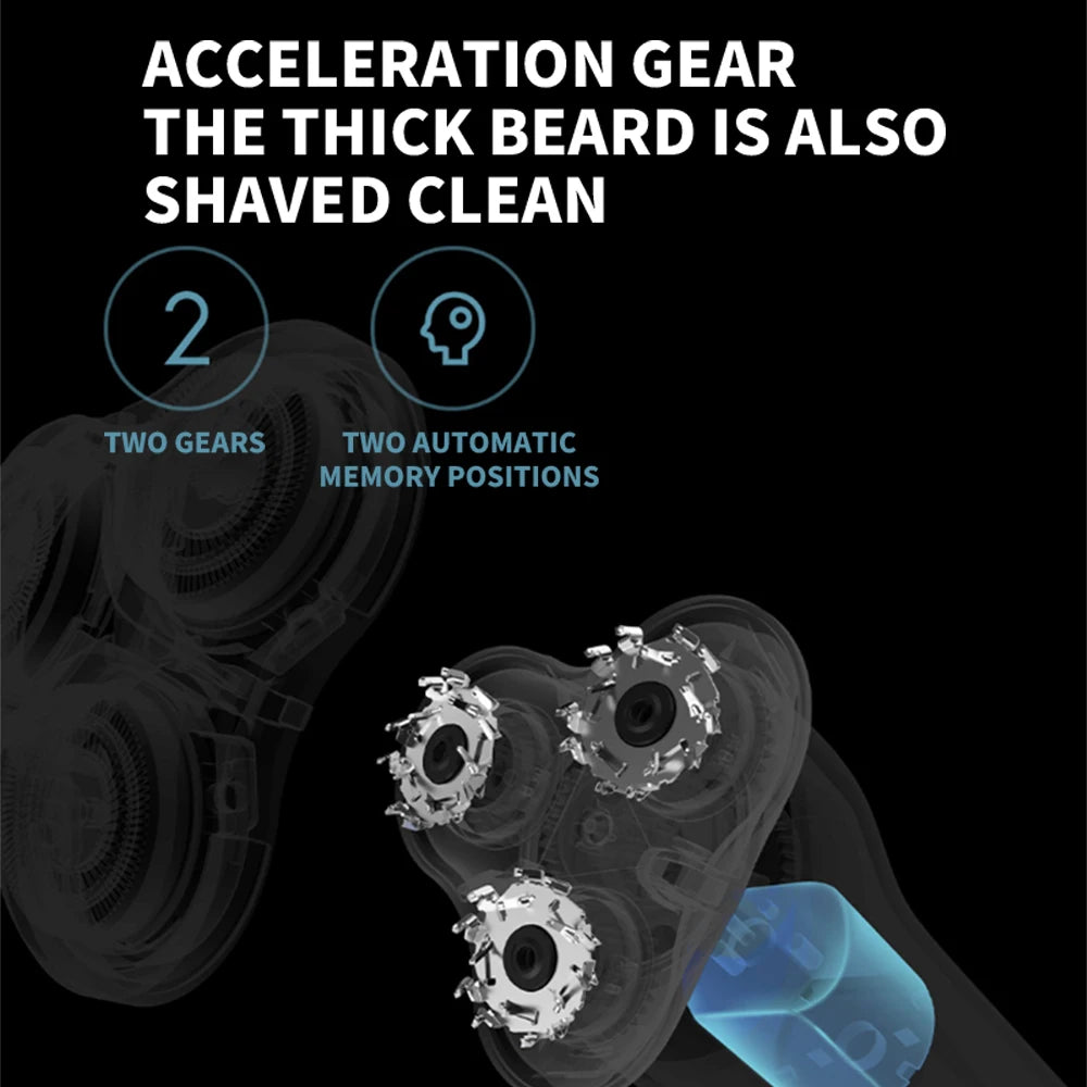 NEW MIJIA S500 Electric Shaver Clipper Triple Blade Trimmer For Men Dry Wet Shaving Washable Beard Hair Cutting Machine Razor CN