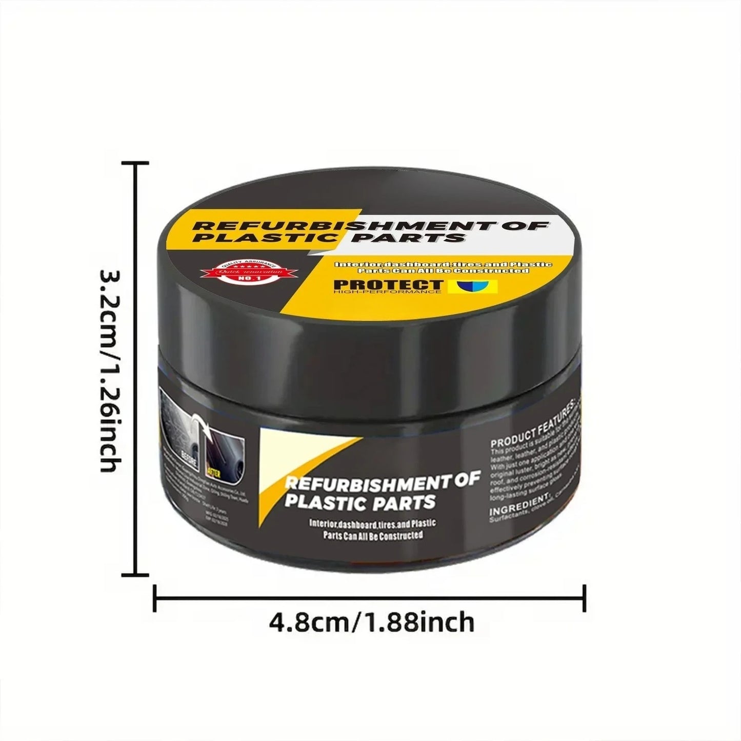 Car Interior Scratch Repair Paste, Interior and Exterior Plastic Polishing Wax for Leather, Tires, Steering Wheel.