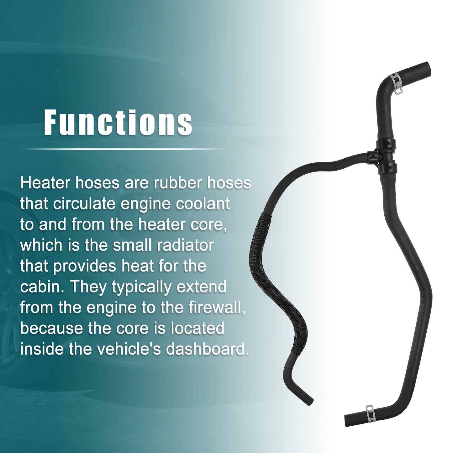 UXCELL Heater Hose NO.55038163AI/55038163AE for Dodge Challenger 2017-2018 for Dodge Charger 2019-2021 for Chrysler 300 2011