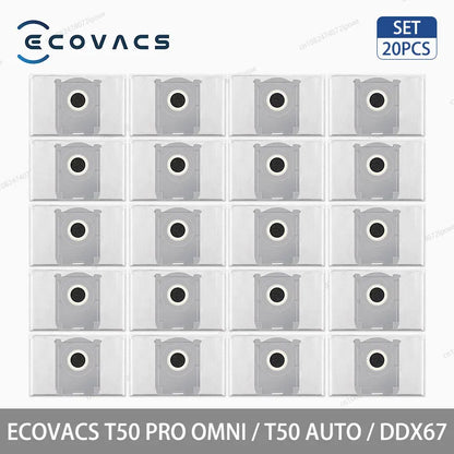 ECOVACS T50 PRO OMNI / T50  AUTO / DDX67 Robot Vacuum Cleaner Accessories Main Side Brush Hepa Filter Mop Cloth Dust Bag Parts