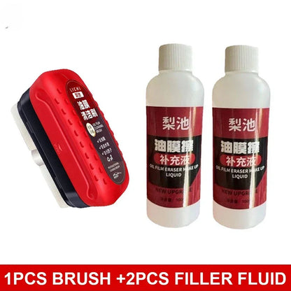 Car Windshield Cleaning Brush Glass Oil Film Remover Front Dashboard Side Window Rearview Mirror Cleaning Agent Water Repellent