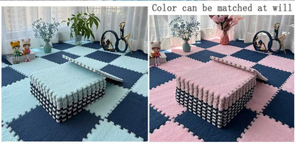 4-20 PCS Baby Plush Activity Play Mat EVA Foam Soft Play Mat BPA Free Reusable Washable Non-slip Waterproof Puzzle Stitching Mat