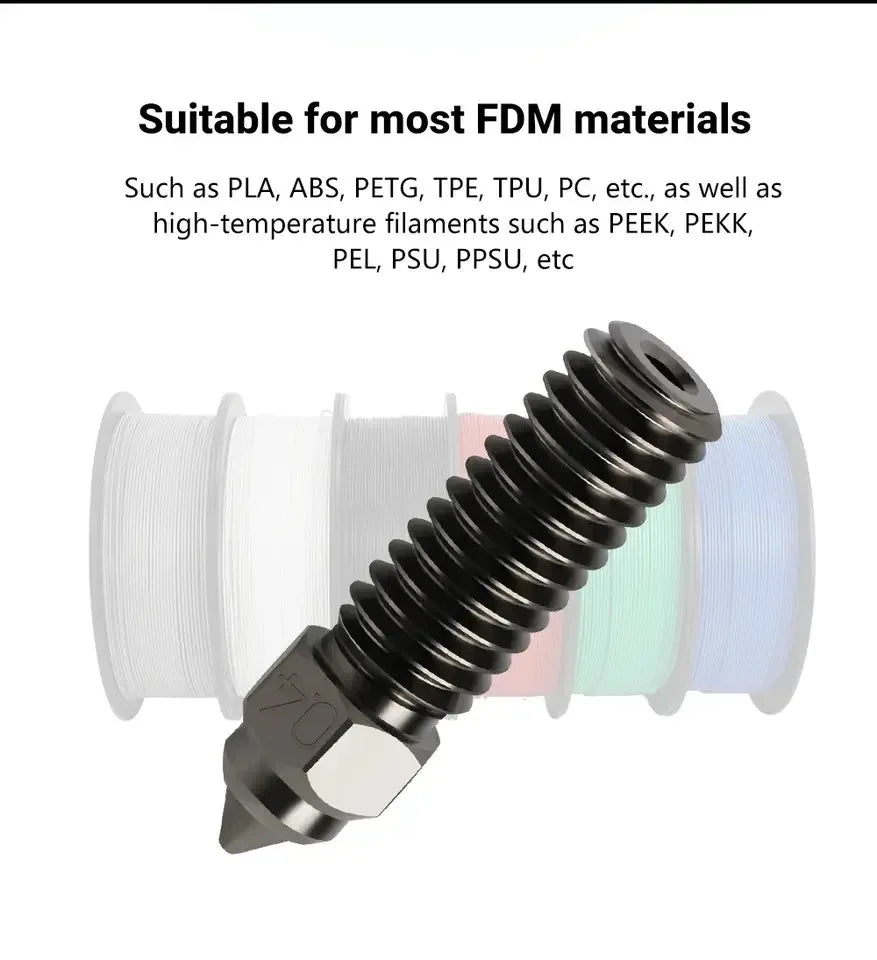 For Creality Ender 3 V3 KE K1/k1 Max Nozzle 0.4 0.6 0.8mm Nozzles Hard Steel Copper Plated Brass Genius Pro Vyper K1 Pro Hotend