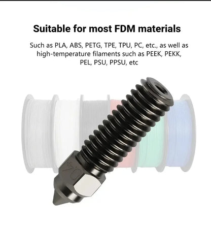 For Creality Ender 3 V3 KE K1/k1 Max Nozzle 0.4 0.6 0.8mm Nozzles Hard Steel Copper Plated Brass Genius Pro Vyper K1 Pro Hotend