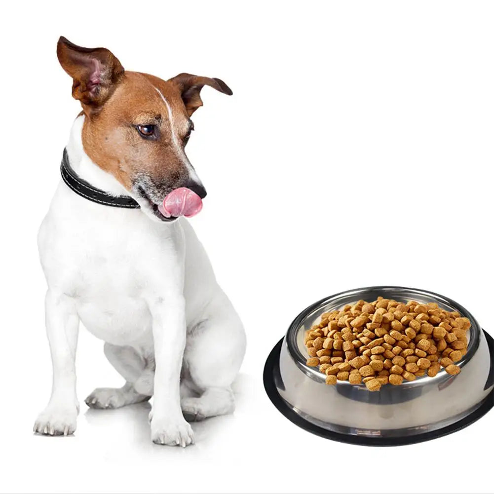 Steel Pet Dog Bowl Feeder Skidproof Anti-ant Food Water Drink Dishes Feeder Dog Bowls Food Accessories Pet Supplies
