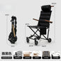 Portable Folding Travel Trolley for Elderly, Light‑Weight Recliner Cart, Multi‑Purpose Sit‑able for Car Trip & Outdoor Travel
