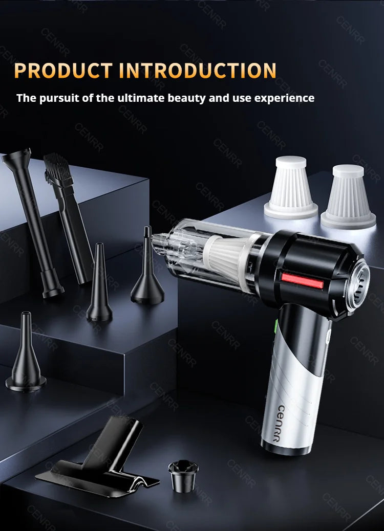 CENRR 998000PA Car Vacuum Cleaner Mini Cordless Powerful Wireless Car Cleaner HandHeld Portable Vacuum Cleaner Home Appliance