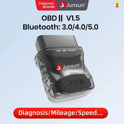 Junsun Mini Auto Scanner ELM327 Bluetooth 4.0 compatible OBD2 V3 Adapter Car Diagnostic Tool Scan Tool for Car Accessories