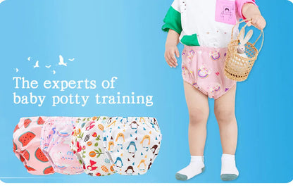 Baby Reusable Potty Training Pants Toddler Cotton Ecological Cloth Diaper Panties Waterproof Washable Nappies Boy Girl Underwear