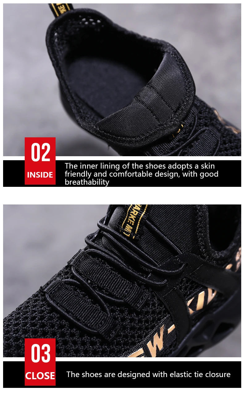 Single Net Children's Running Sneakers Breathable Lightweight Soft Non-slip Leisure Comfortable Walking Boys Girls Casual Shoes